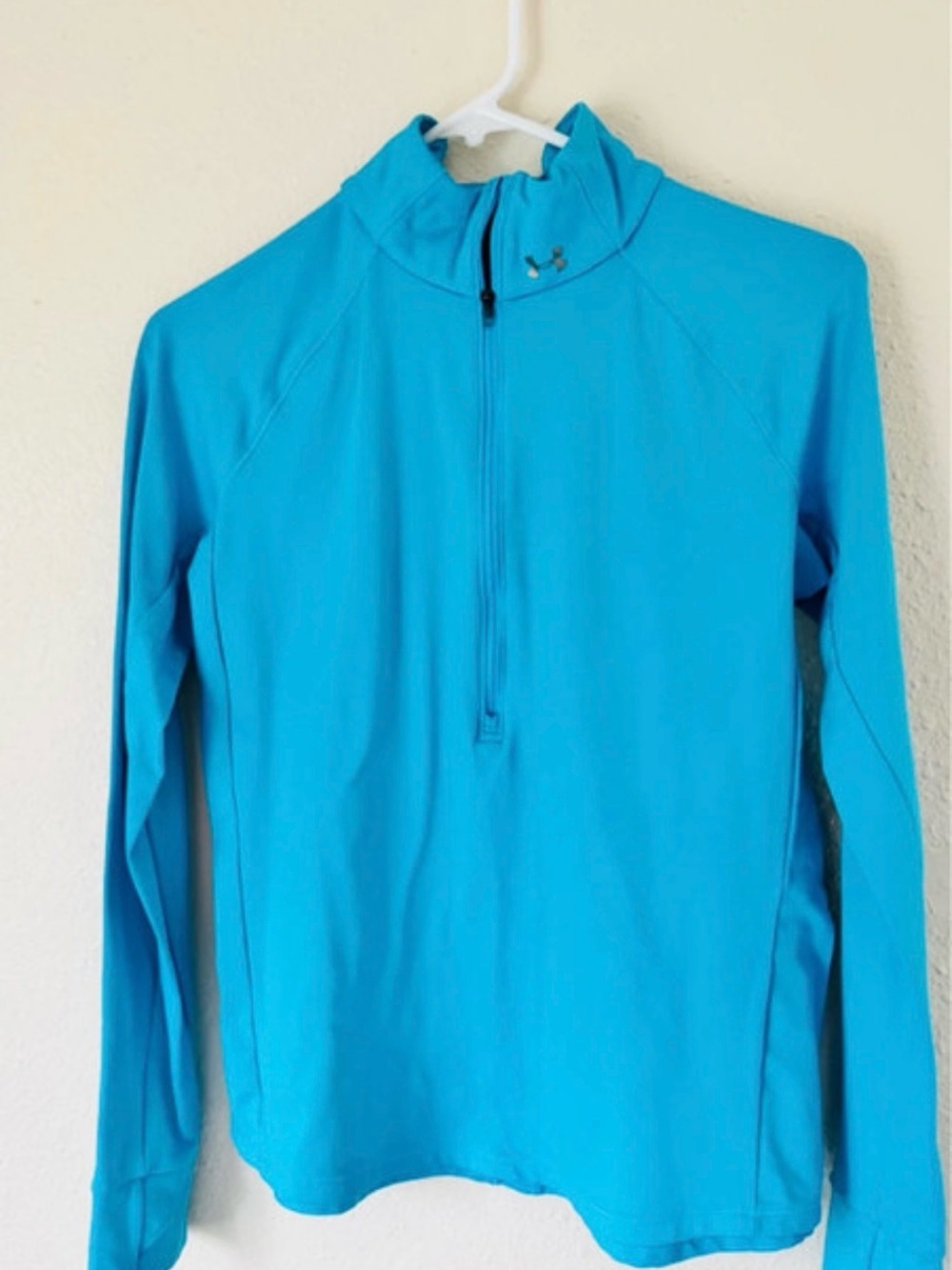 Under Armour women Bright Turquoise Half-Zip Athletic Pullover